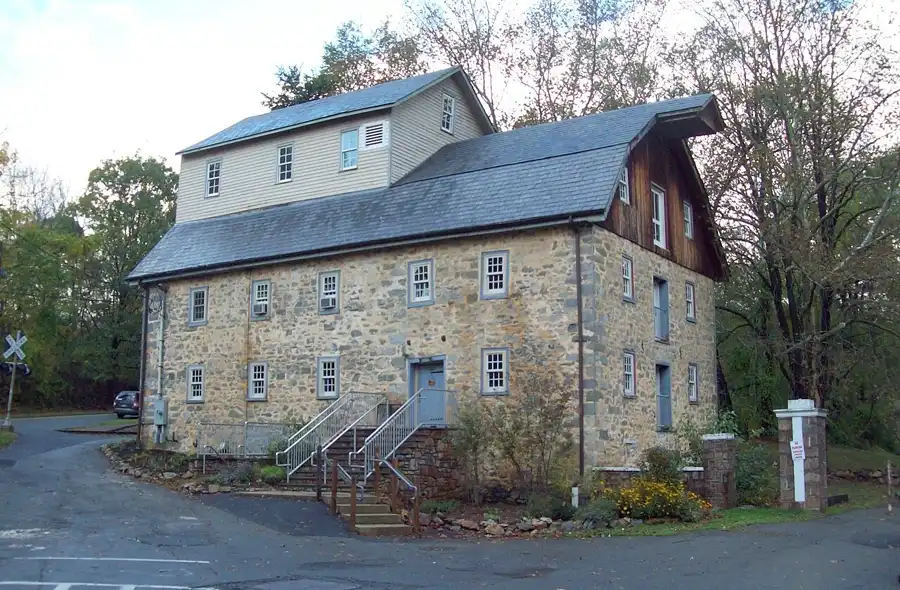 Illick's Mill in Bethlehem, Pennsylvania, the landmark on the road of the municipal ice rink